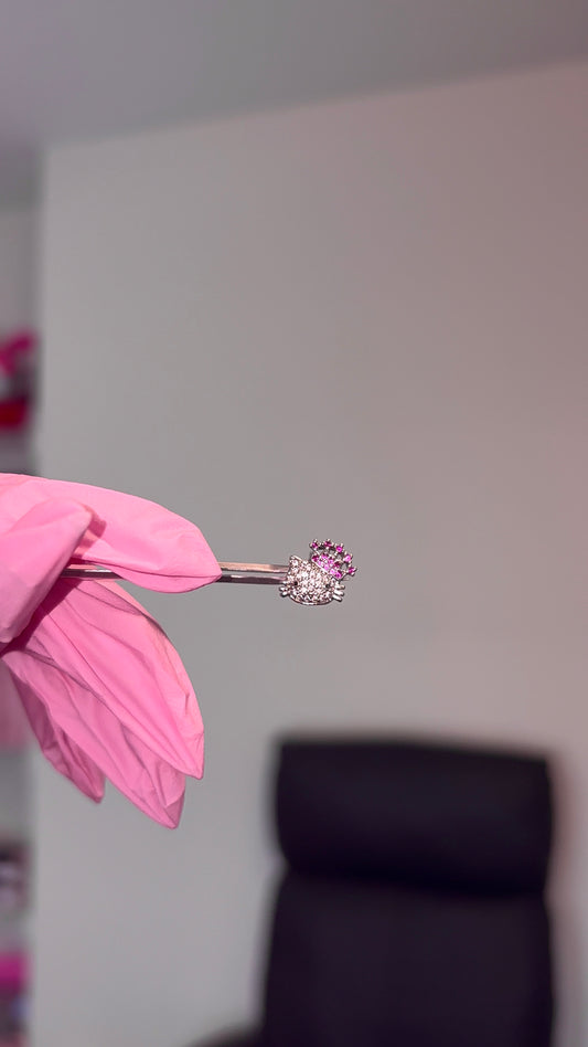 SILVER HK NOSE STUD
